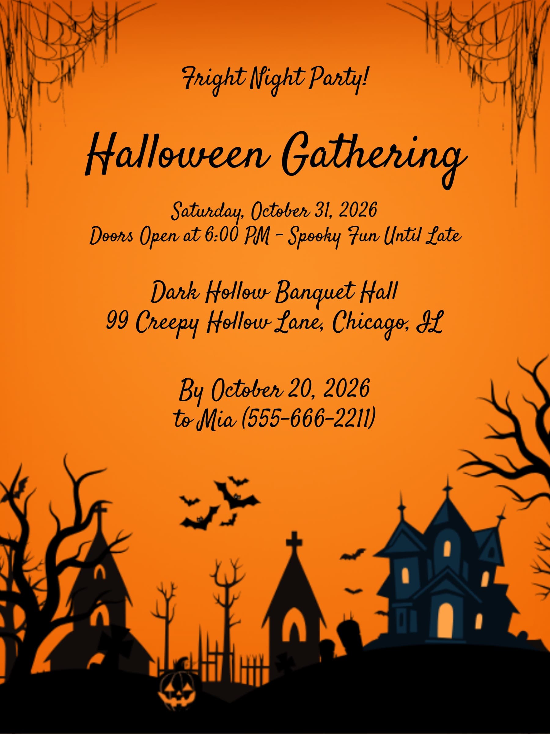 orange night invite