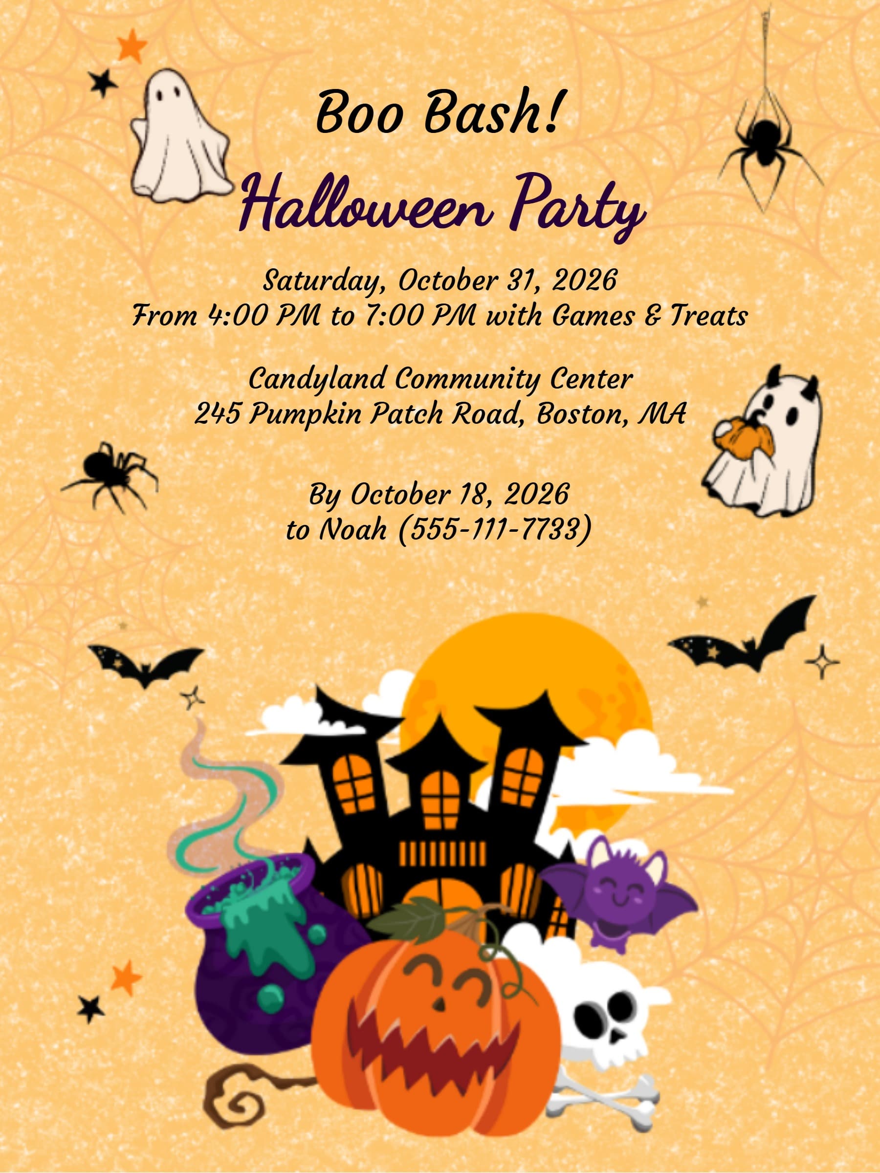 kids halloween invite