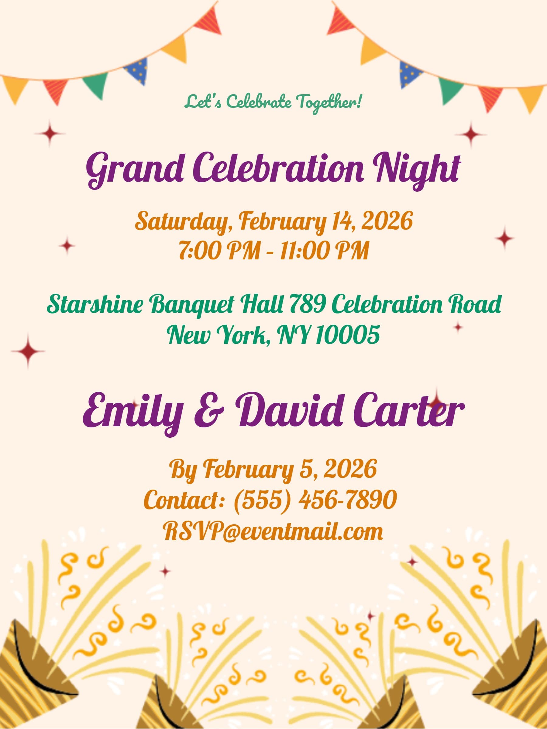 celebration party invite template