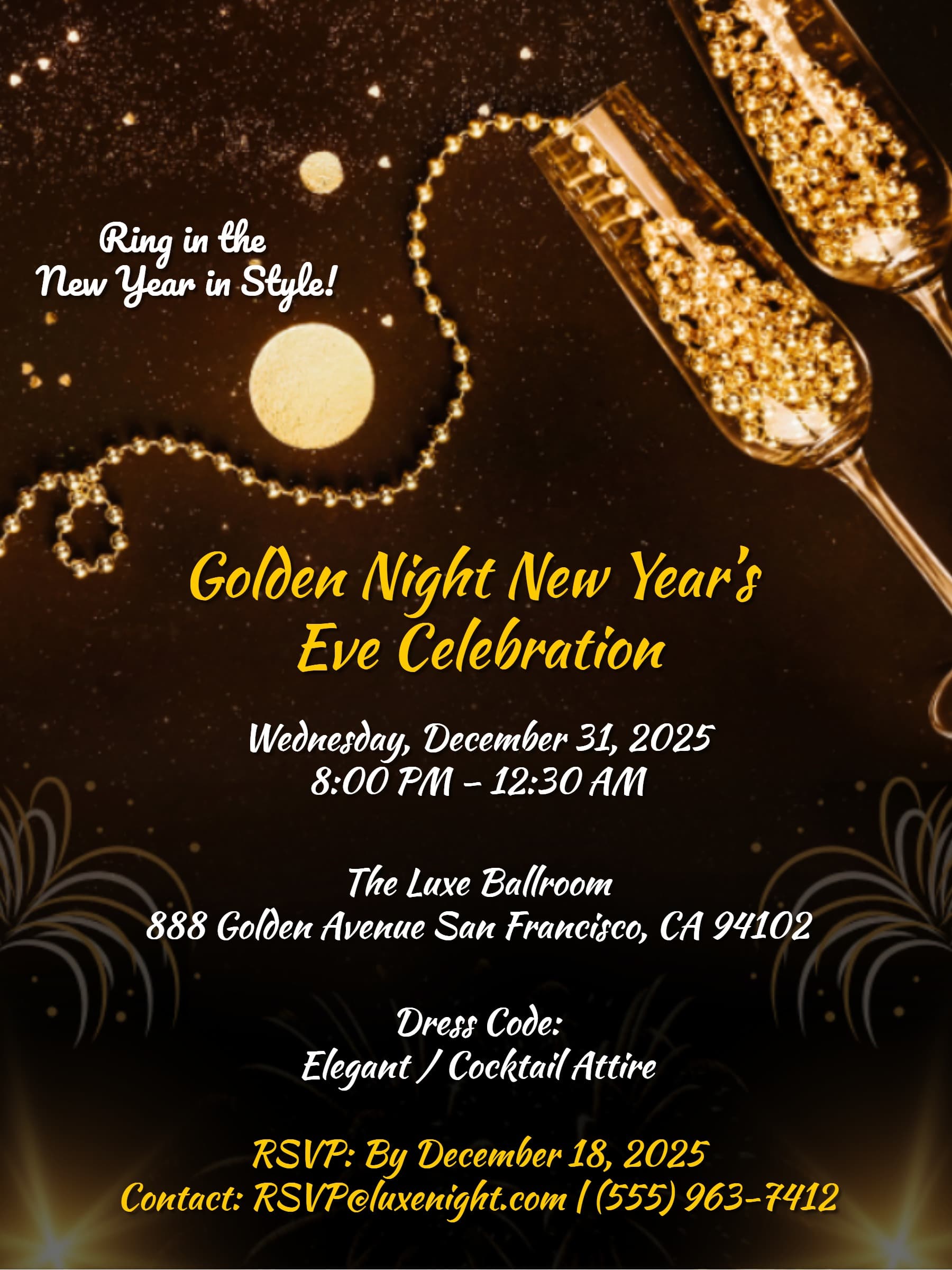 NEW YEAR NIGHT INVITE