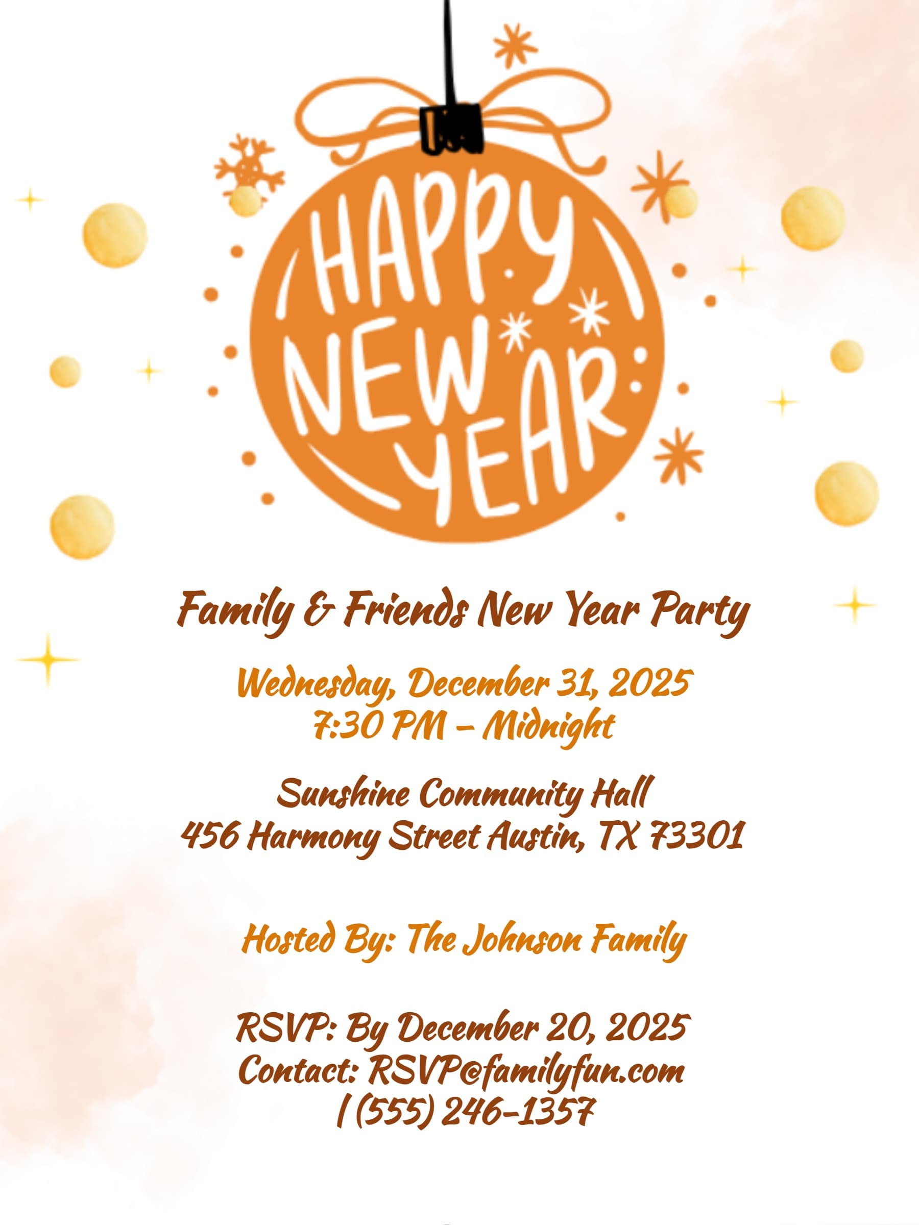 HAPPY NEW YEAR INVITE