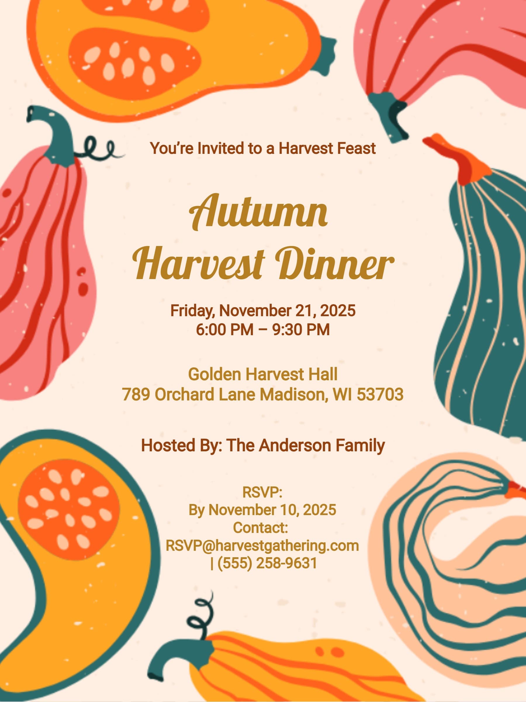 AUTUMN HARVEST INVITE