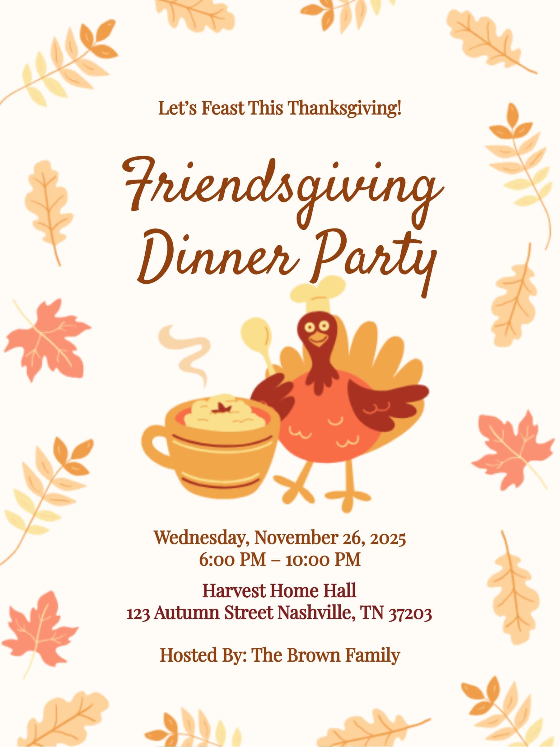 THANKSGIVING TURKEY INVITE