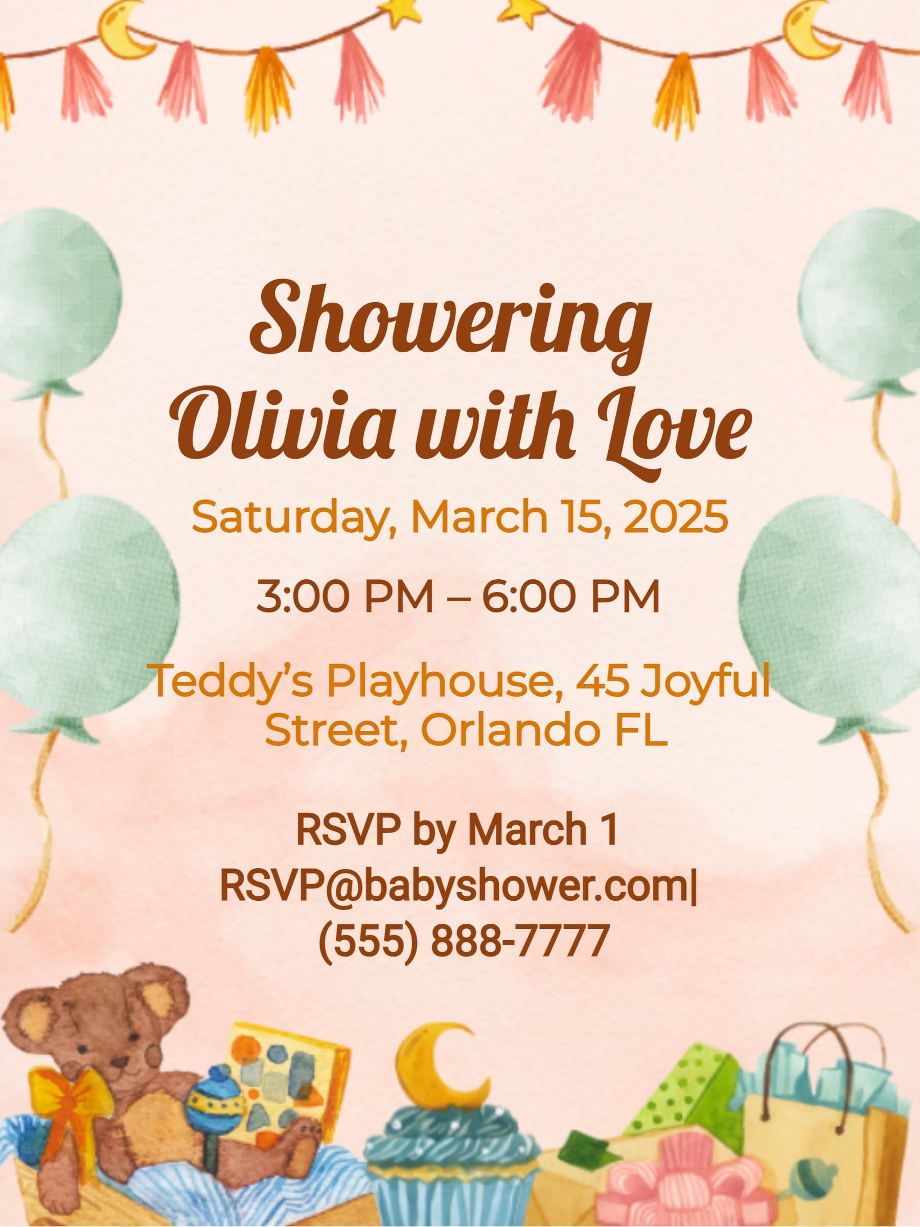 TOY BALLOON BABY INVITE