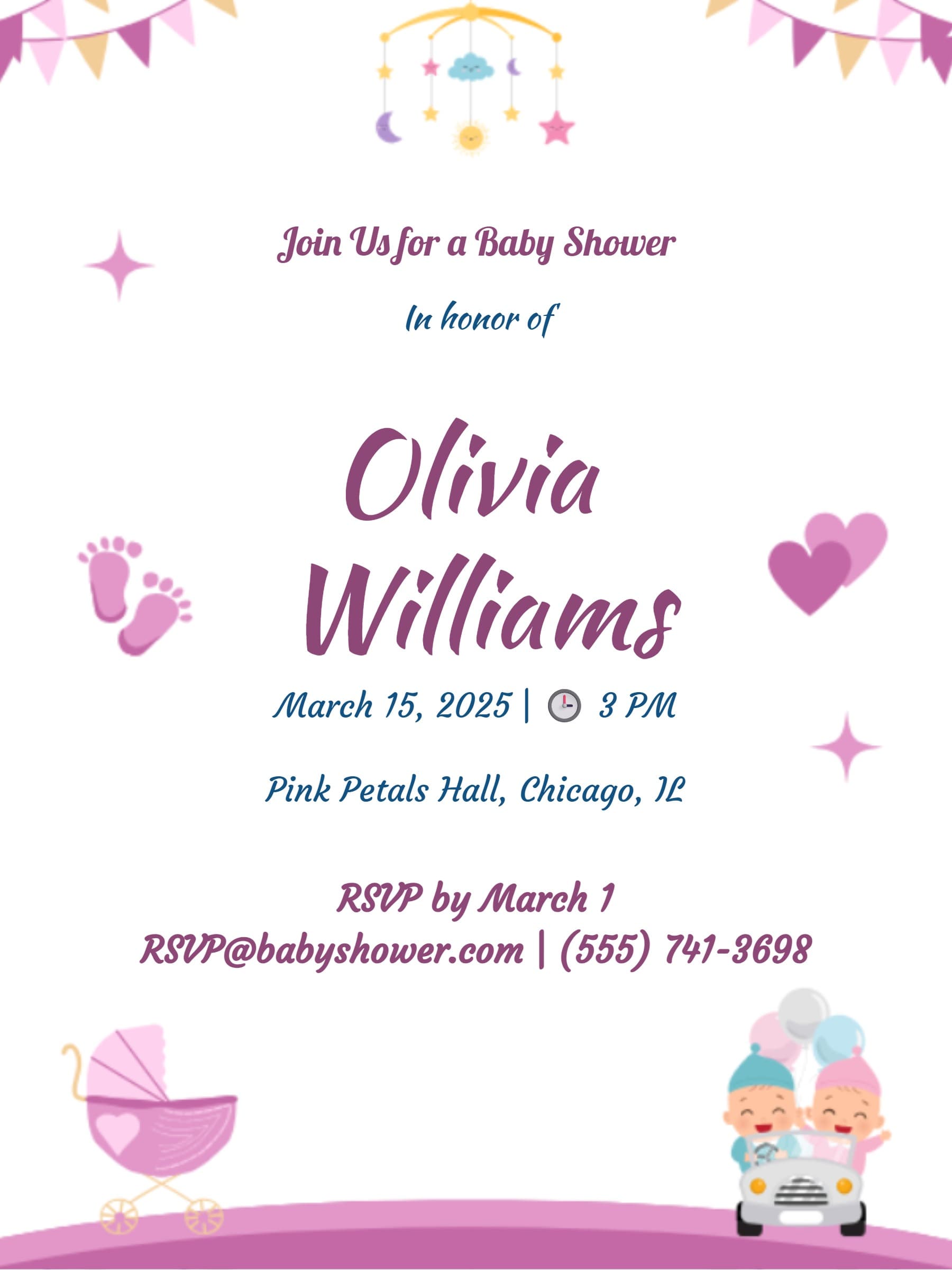 MODERN BABY INVITE