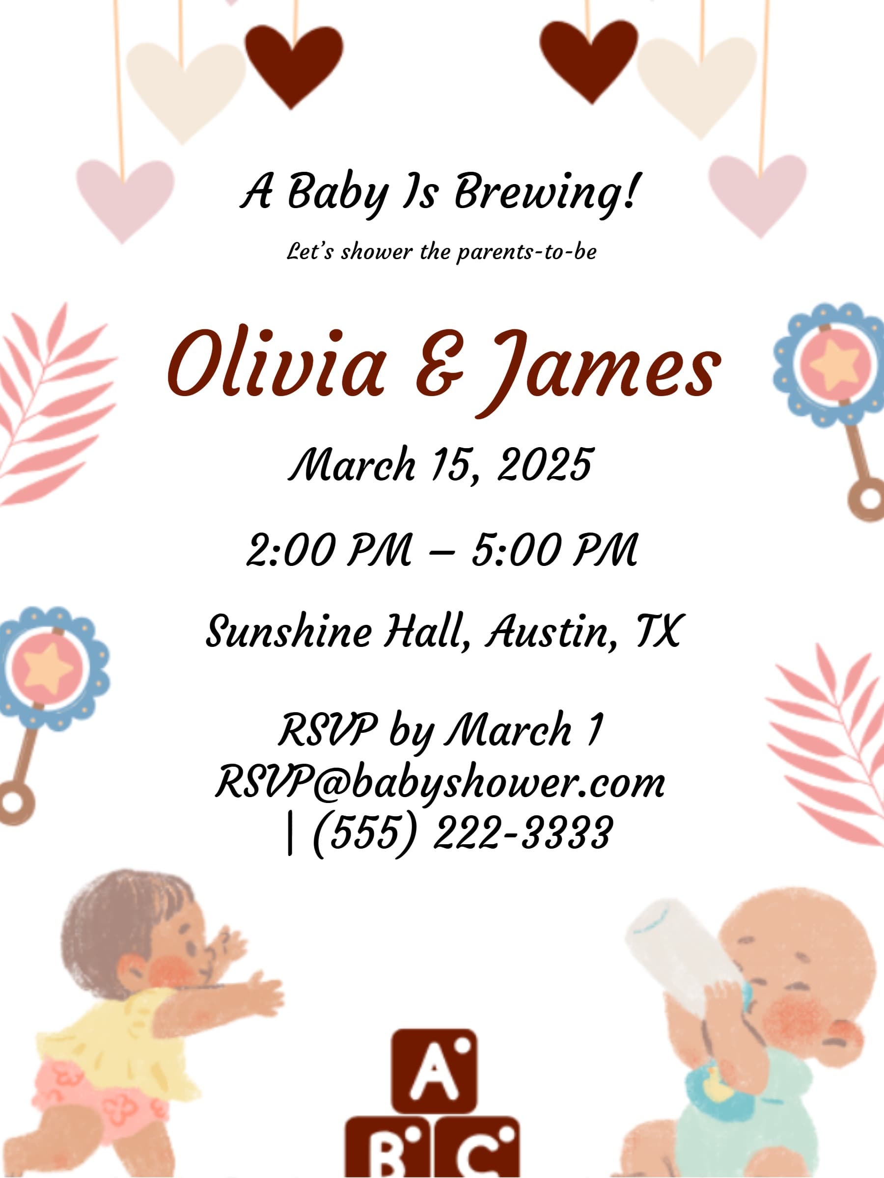 BABY ABC INVITE
