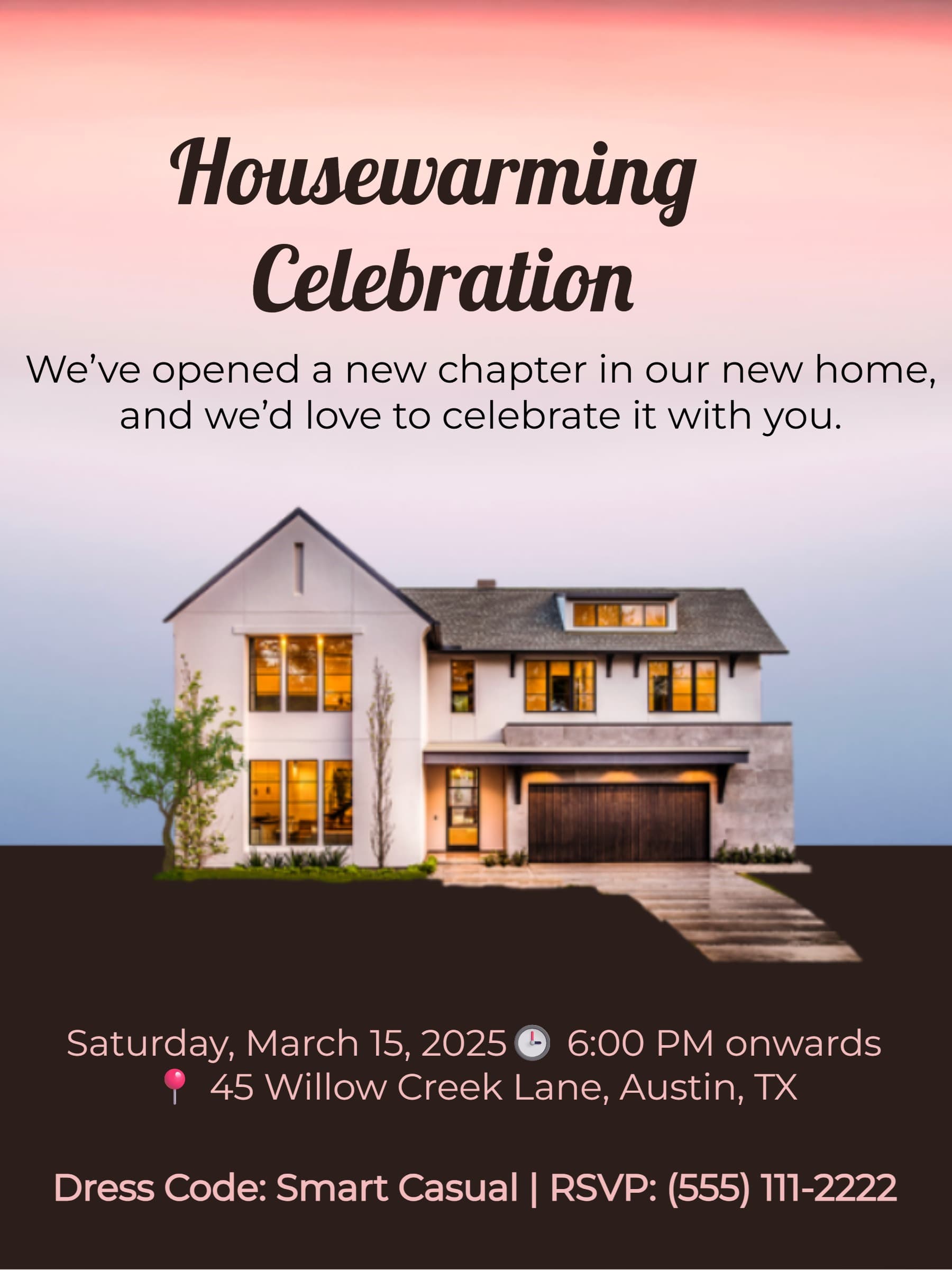 MODERN HOUSE INVITE
