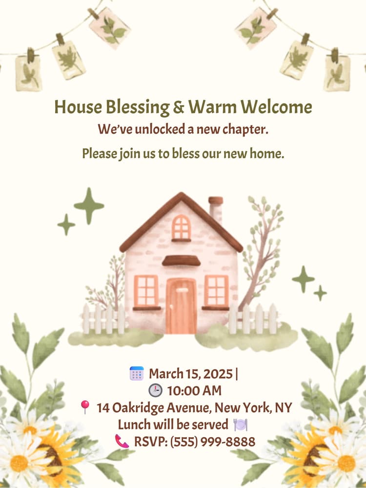 Free Housewarming Invitations Online – Custom Templates
