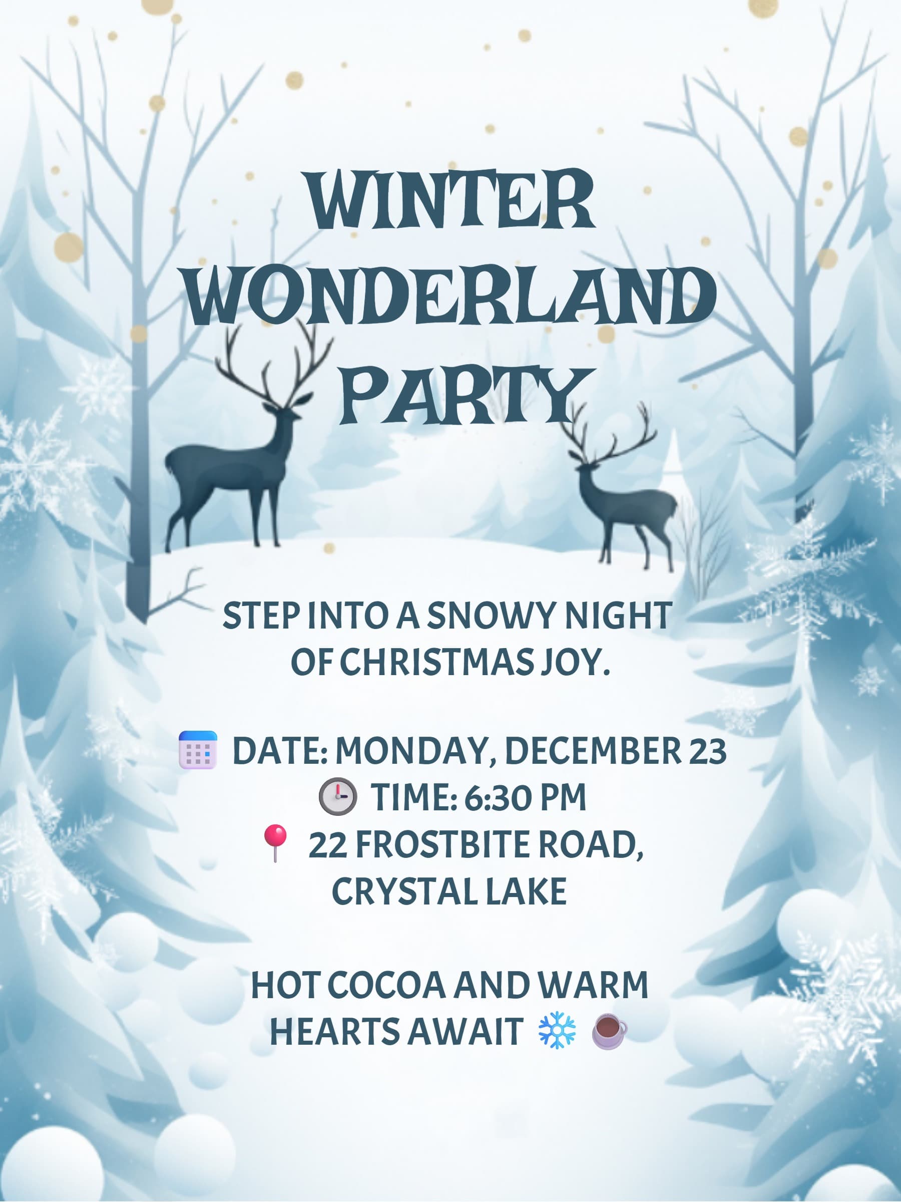 Winter Wonderland Christmas Invitation