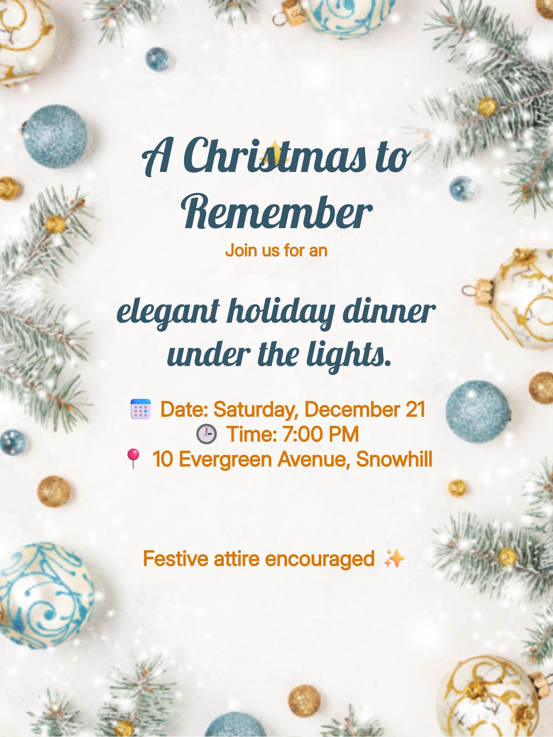 Christmas Elegant Party Invitation