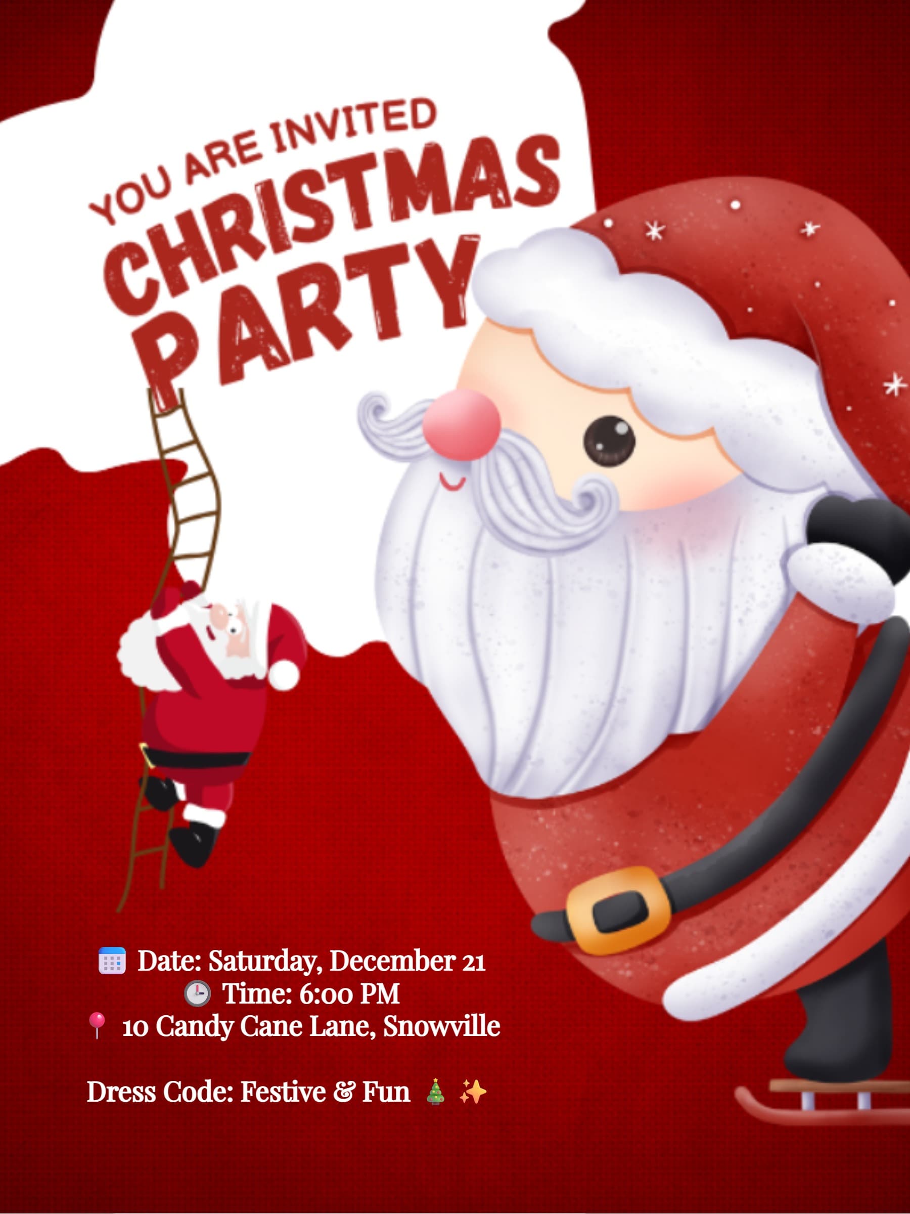 Santa Christmas Party Invitation