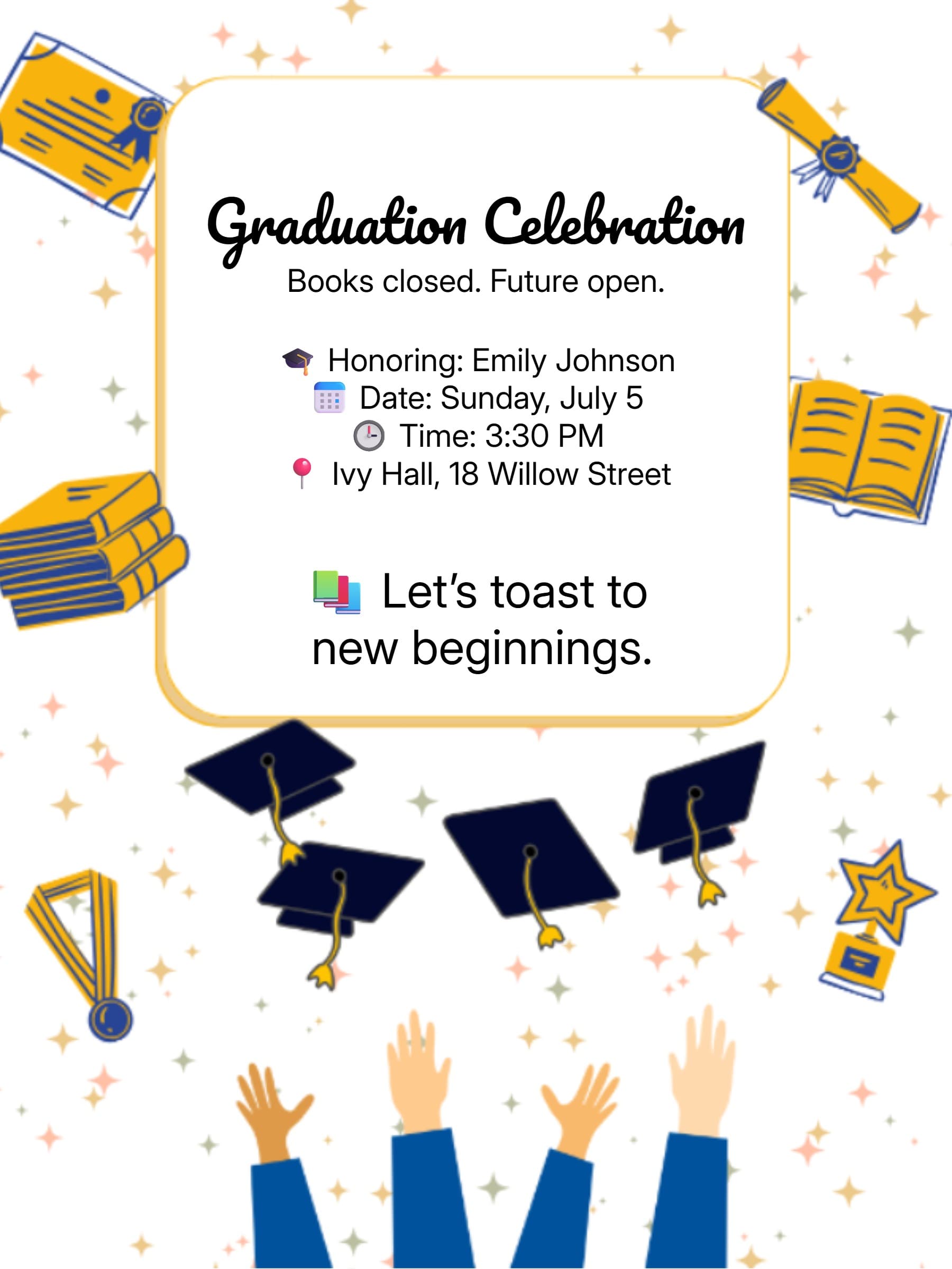 Academic Celebration Graduation Invitation