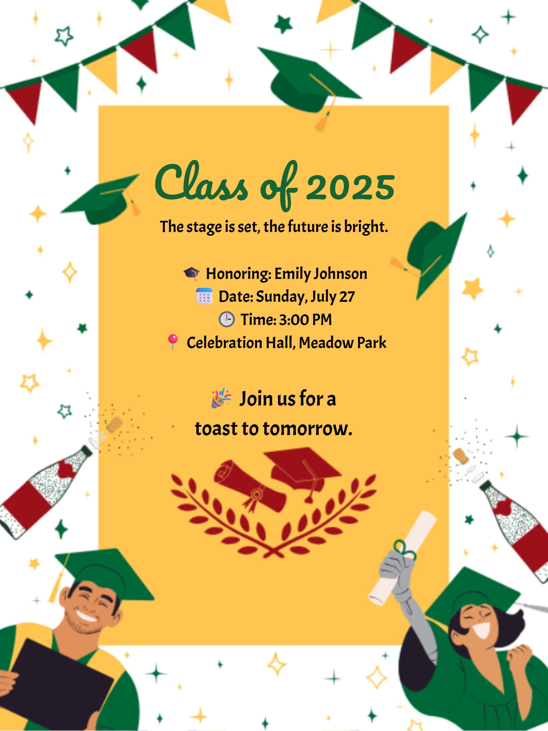 Celebration Banner Graduation Invitation