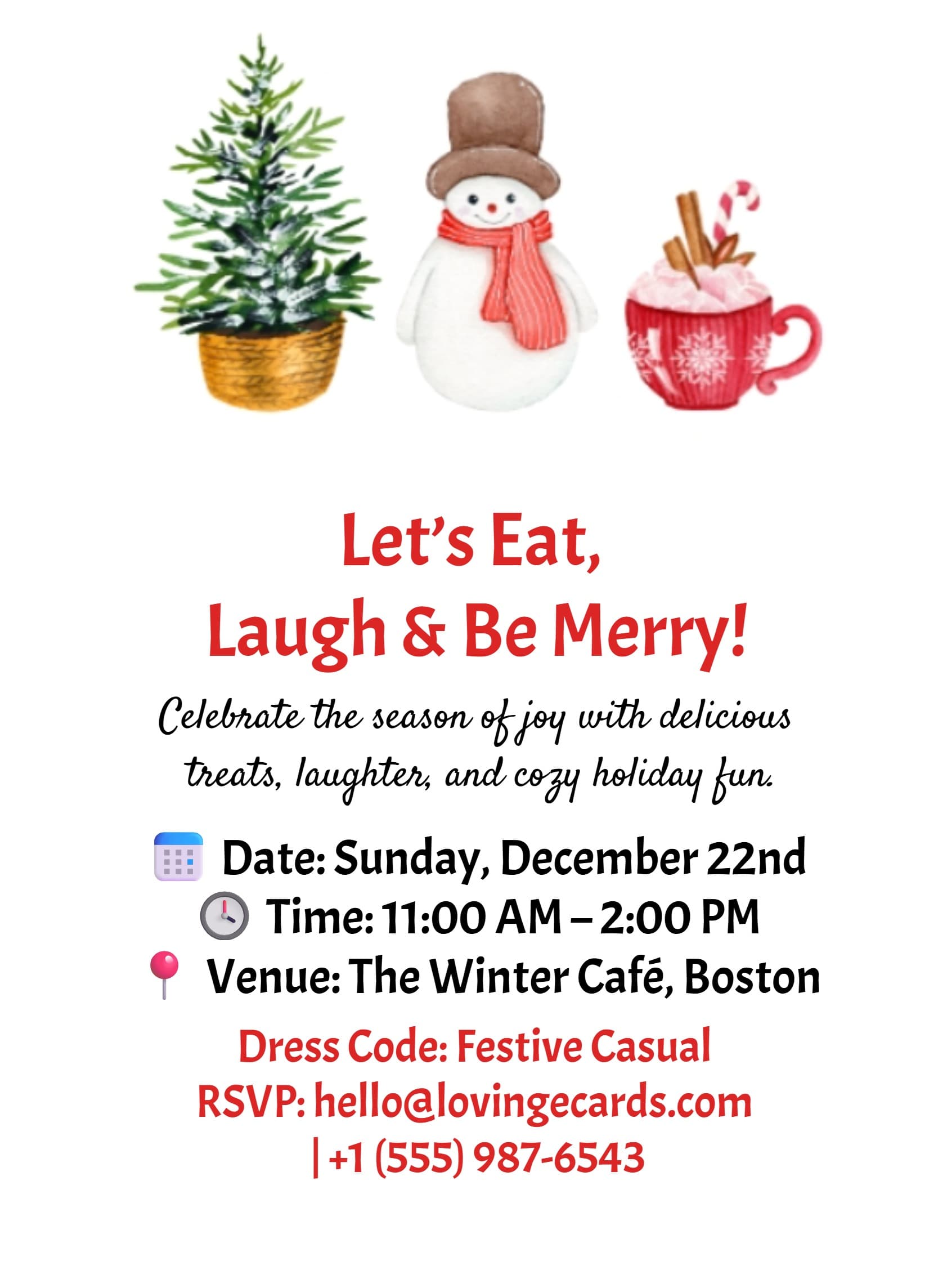 Cozy Christmas Brunch Invitation