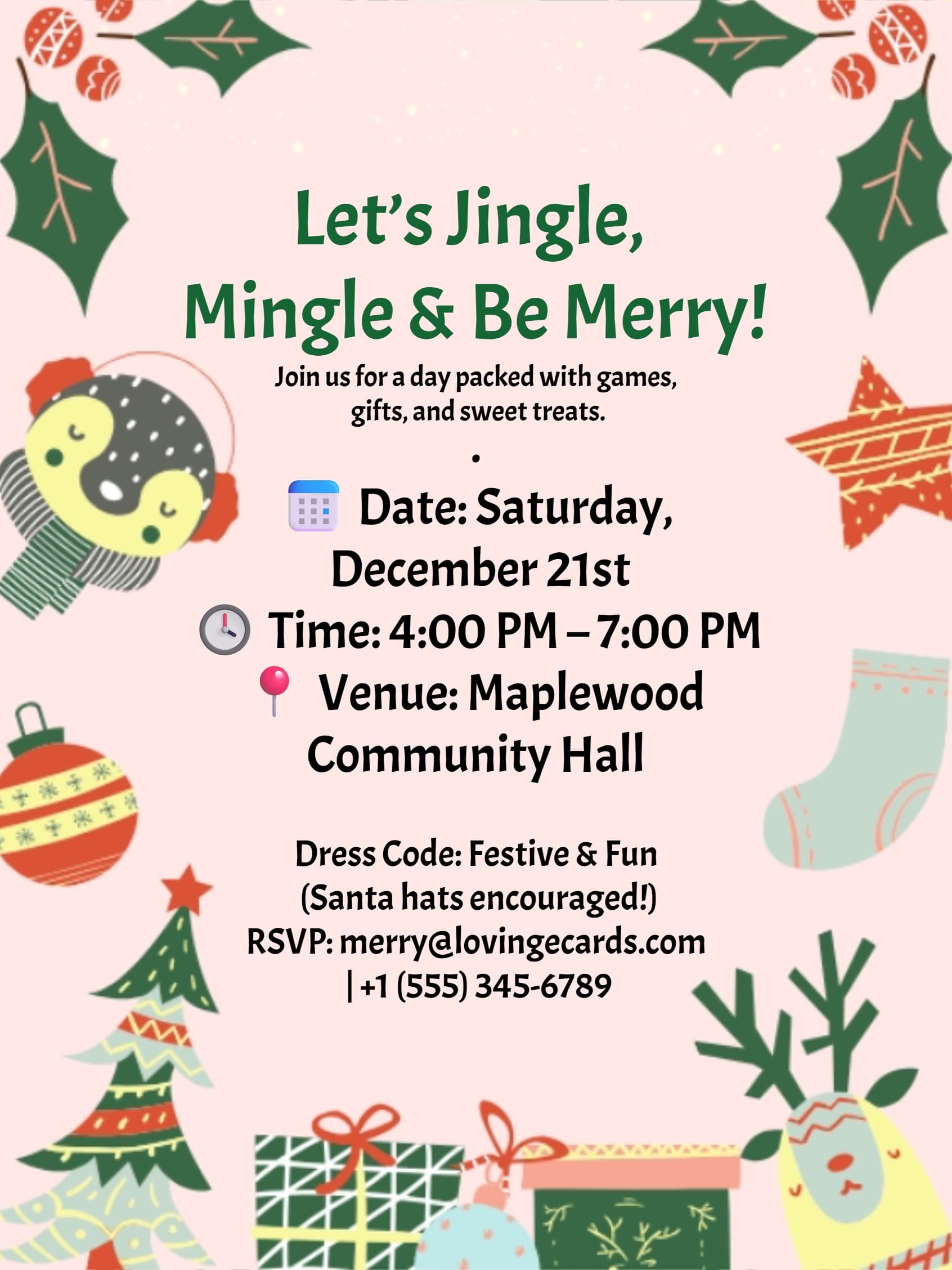 Fun Festive Christmas Party Invitation
