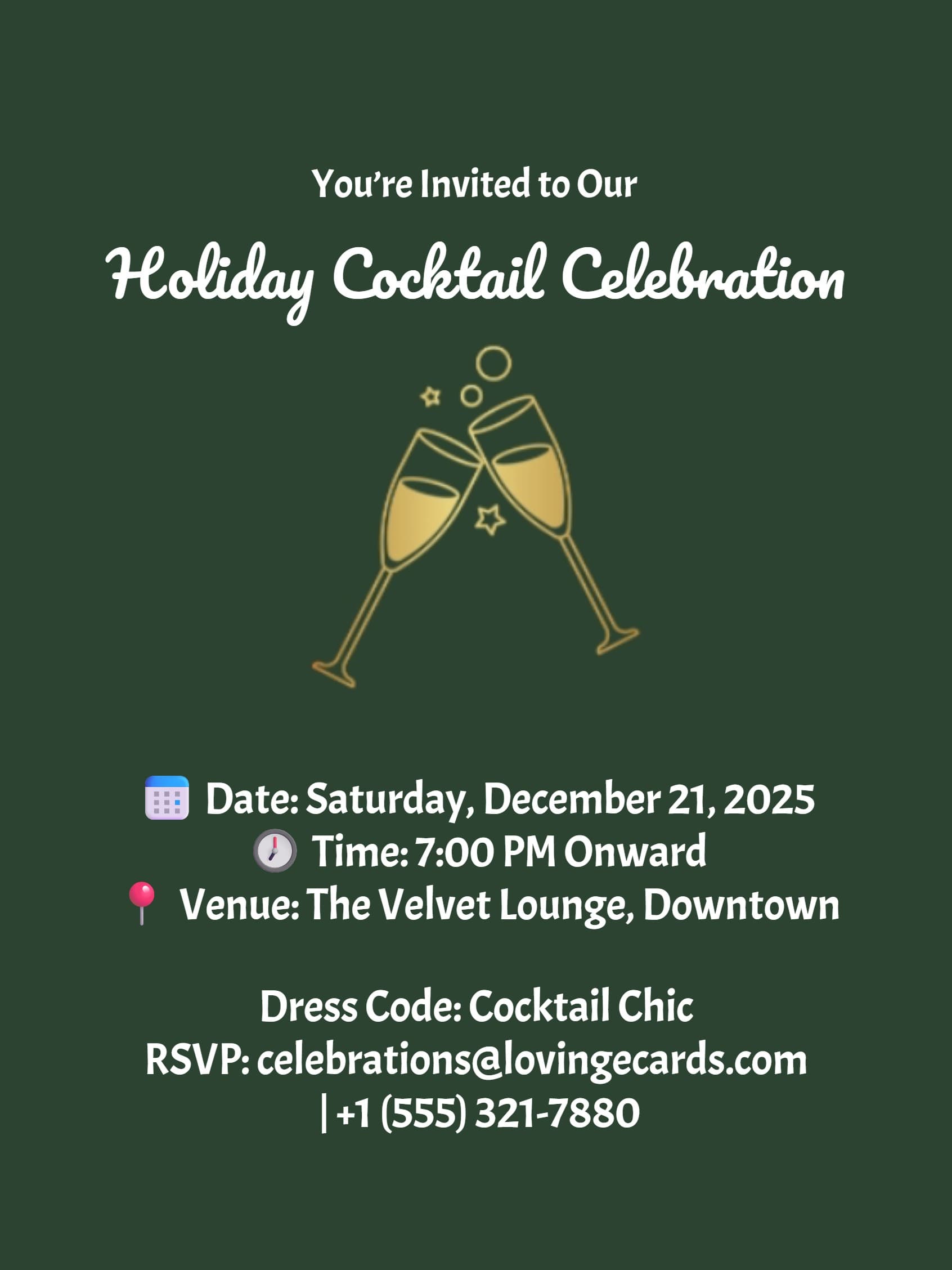 Elegant Champagne Toast Invitation
