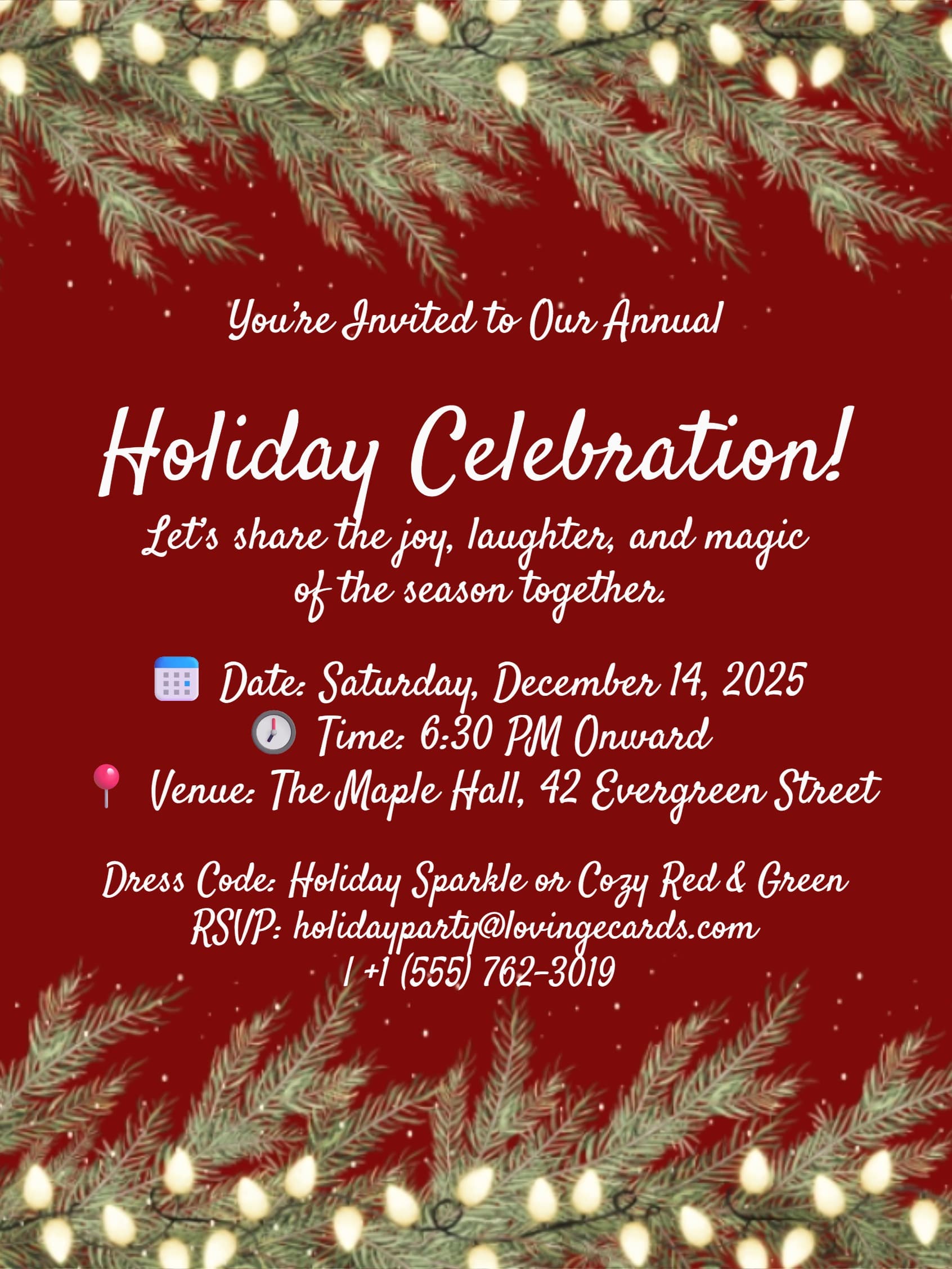 Festive Christmas Party Invitation