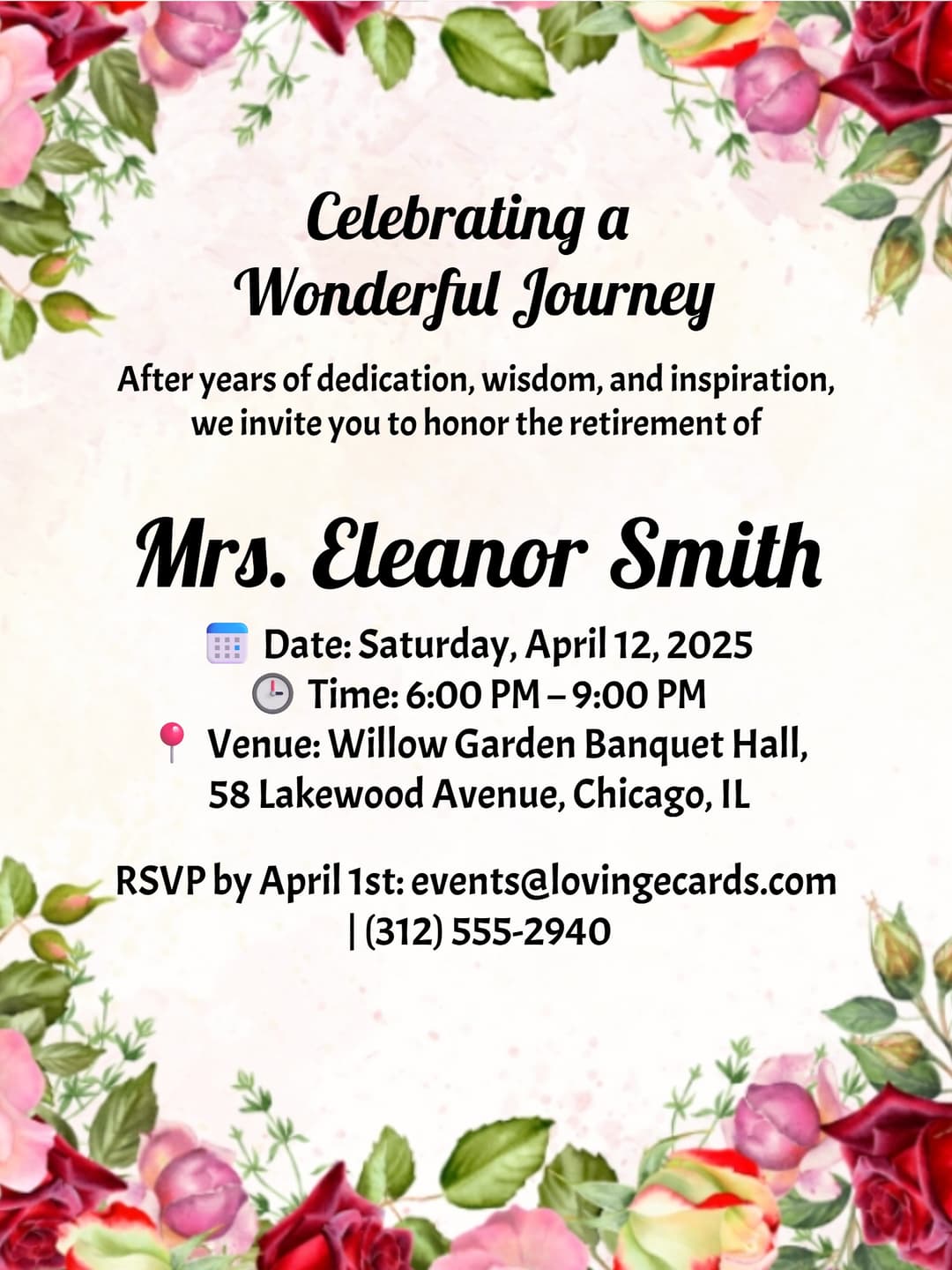 Free Retirement & Farewell Invitations | lovingecards