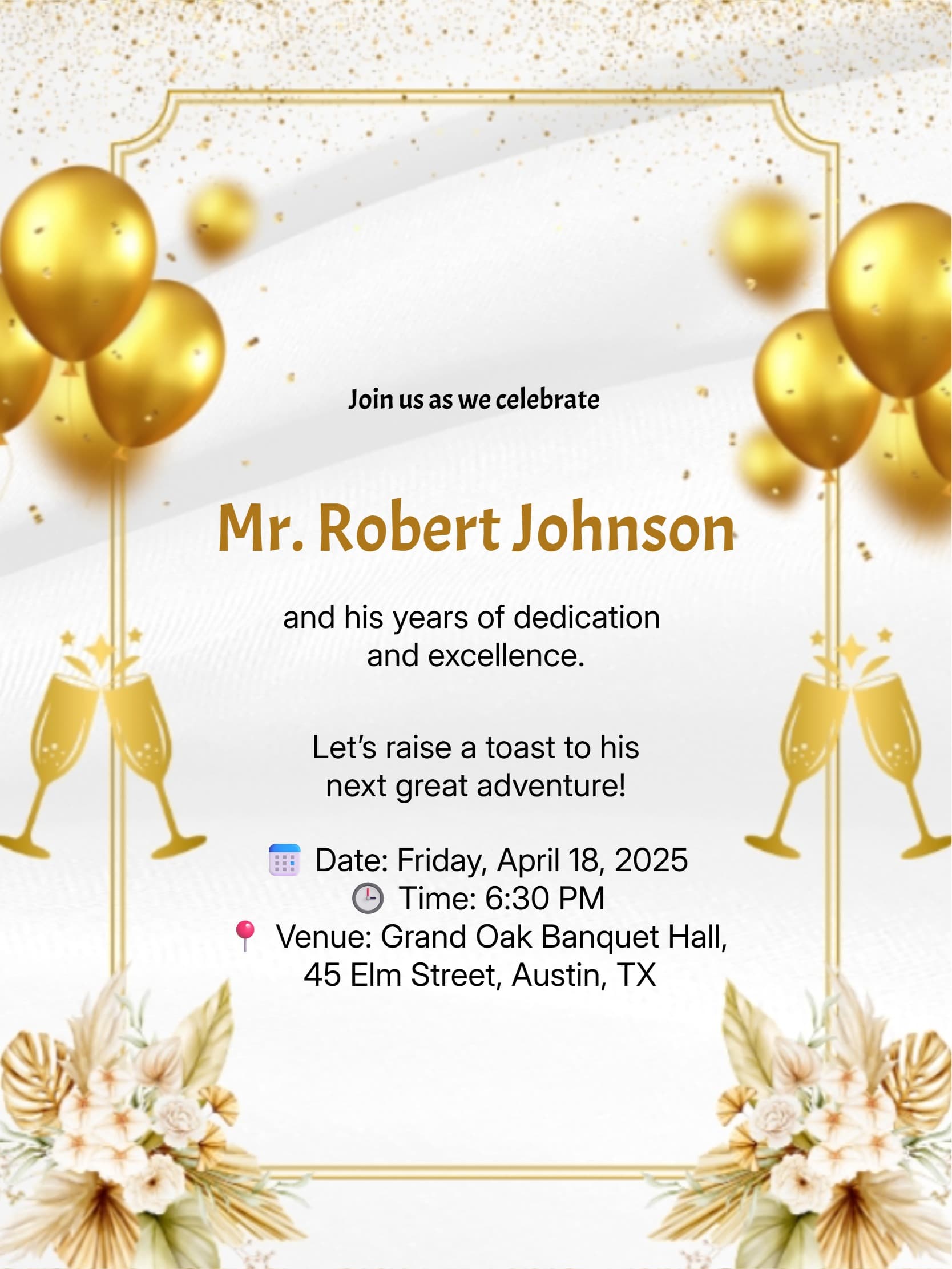 Retirement Party Invitation