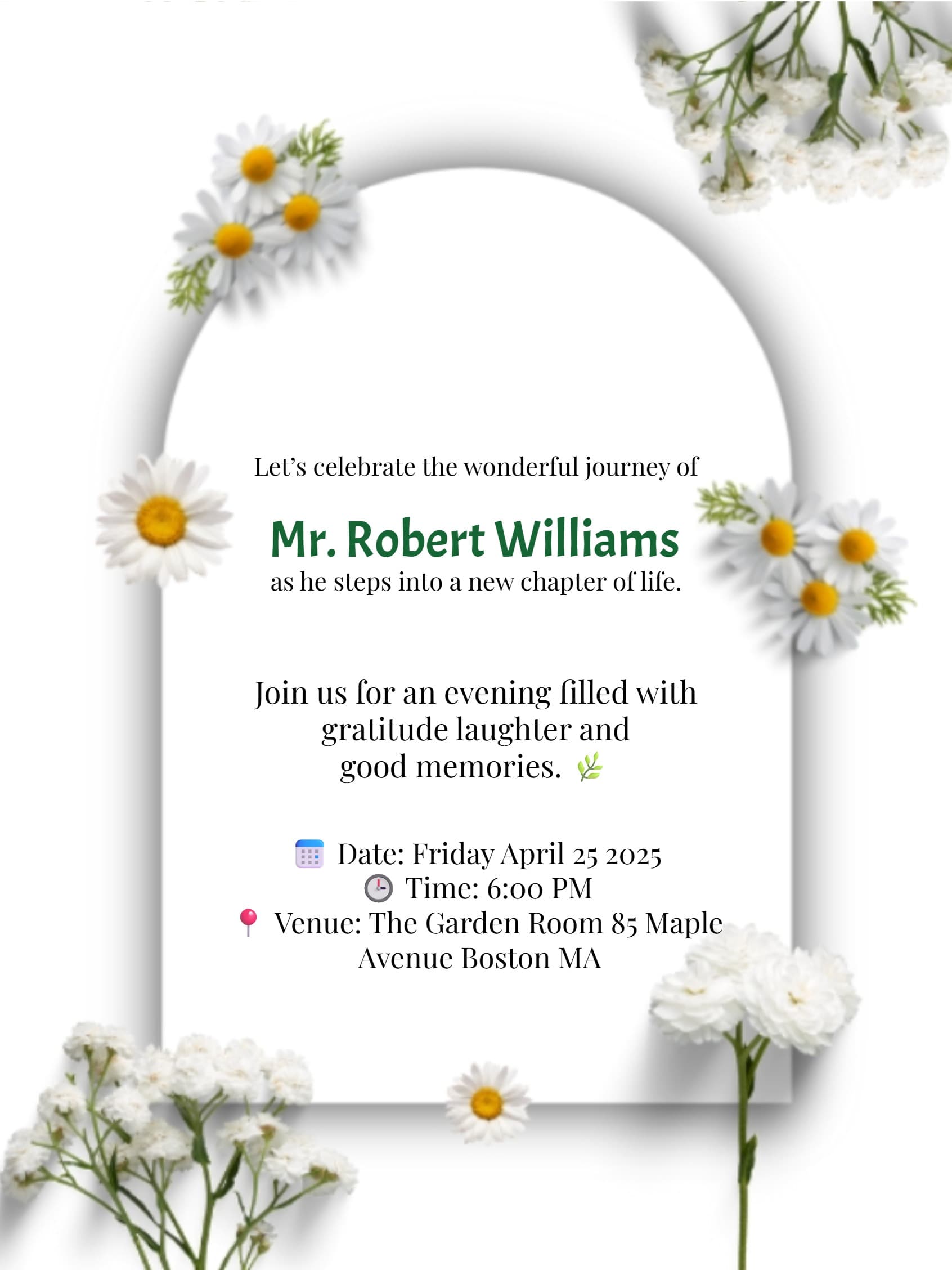 DAISY RETIREMENT INVITATION