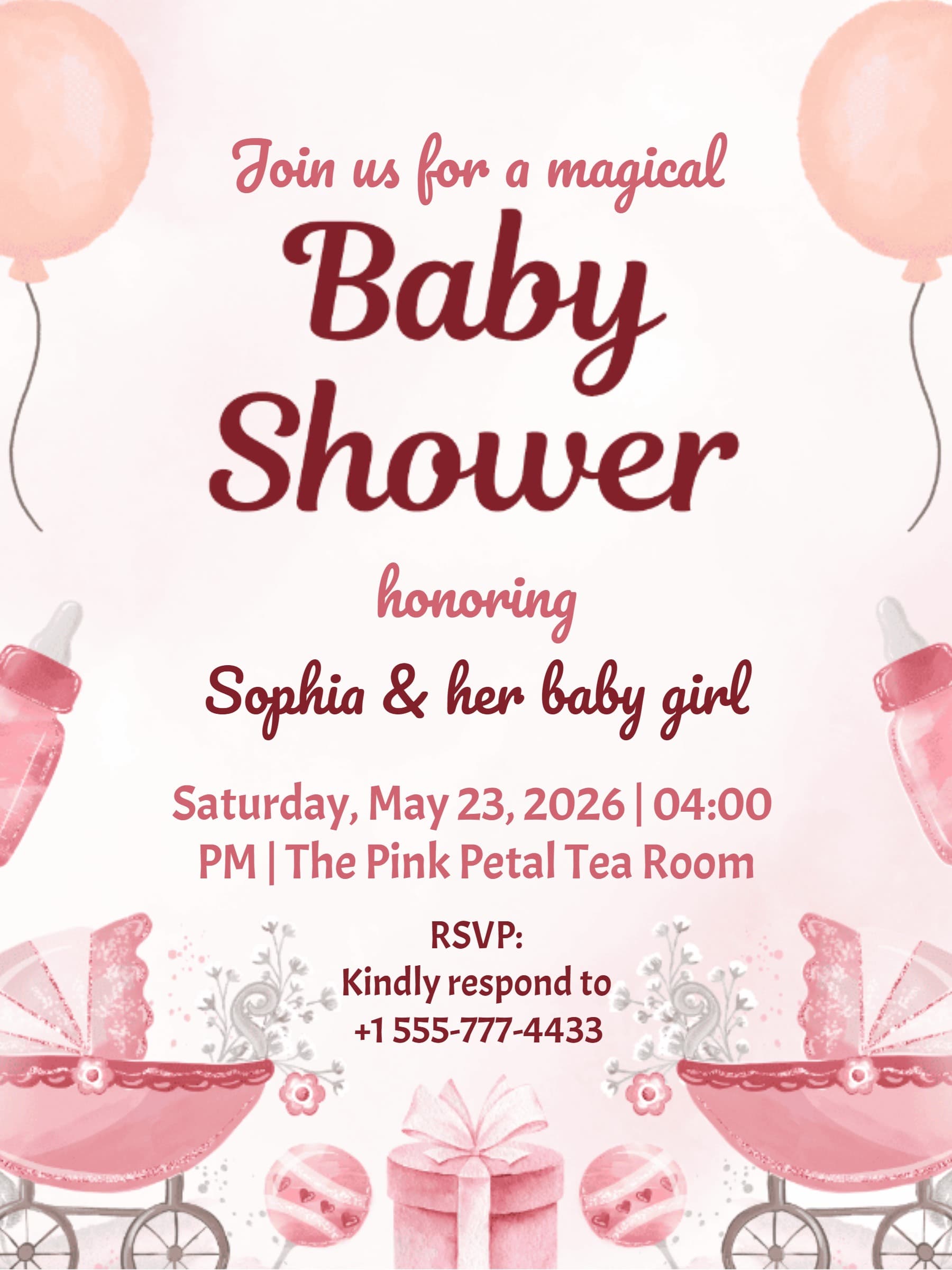 Pink Magical Baby Shower Asset
