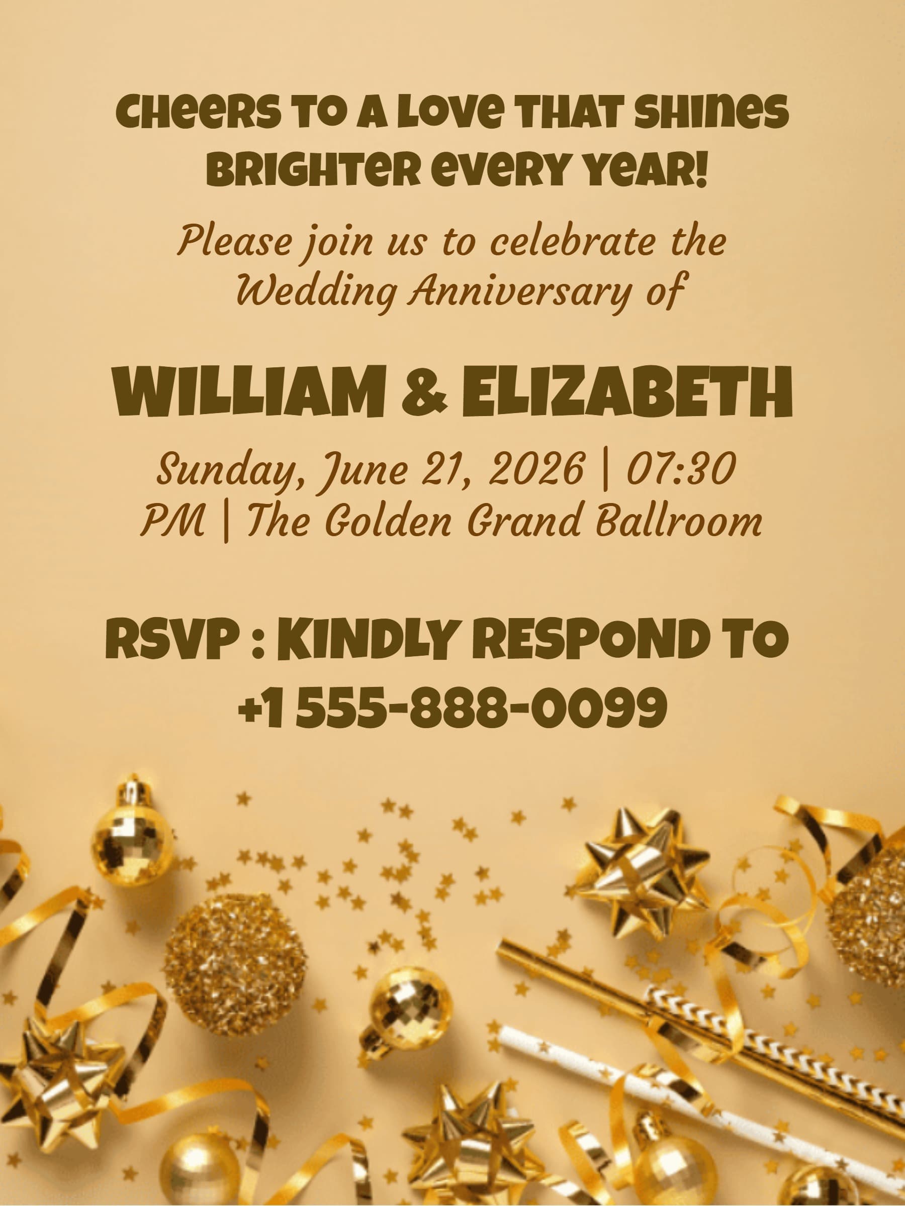 Golden Glitter Anniversary