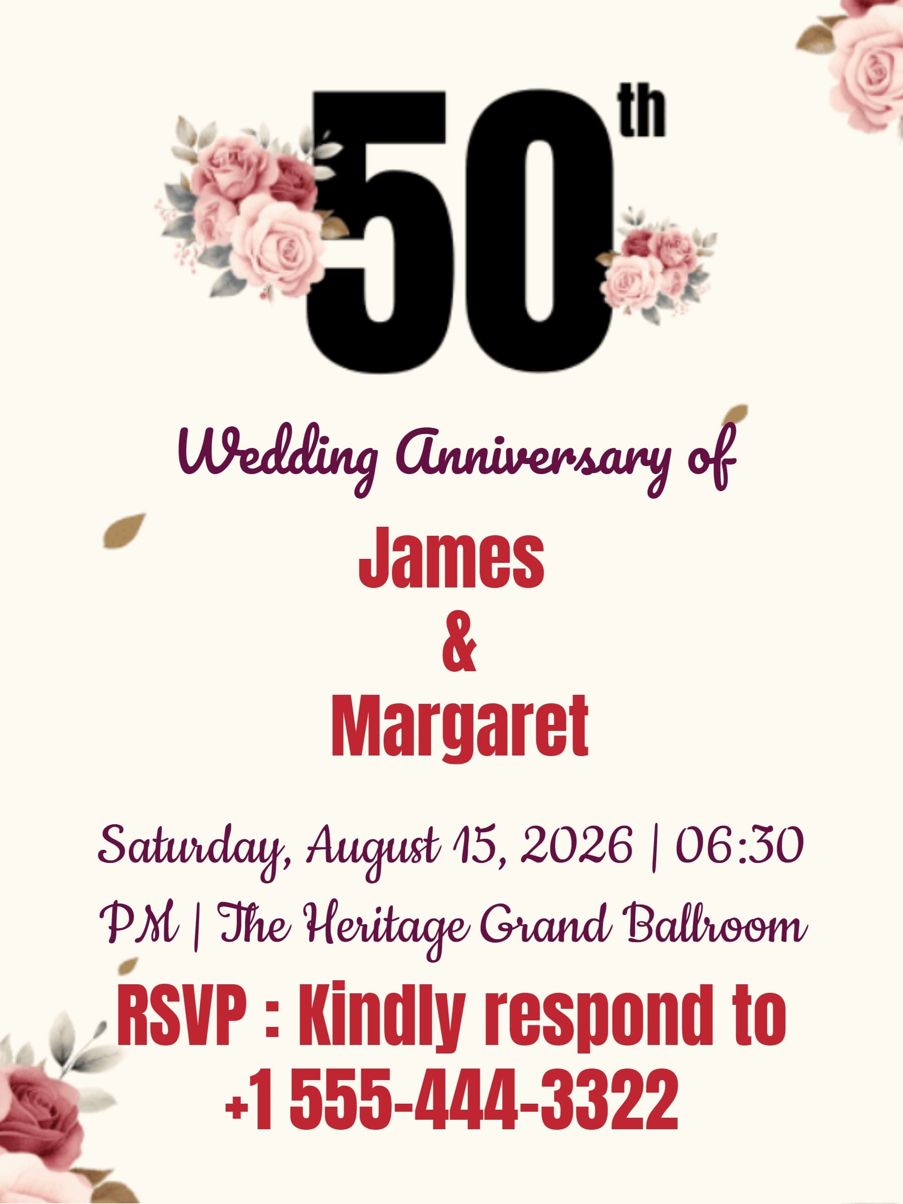 50th Anniversary Floral Asset