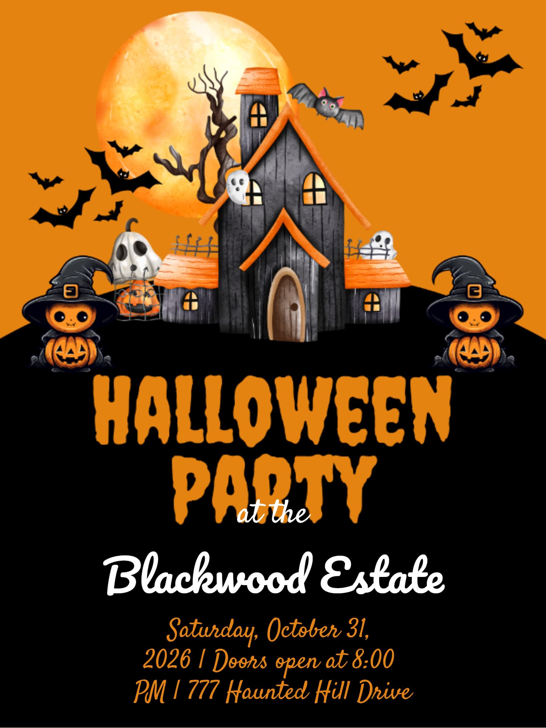 Haunted House Moon Halloween