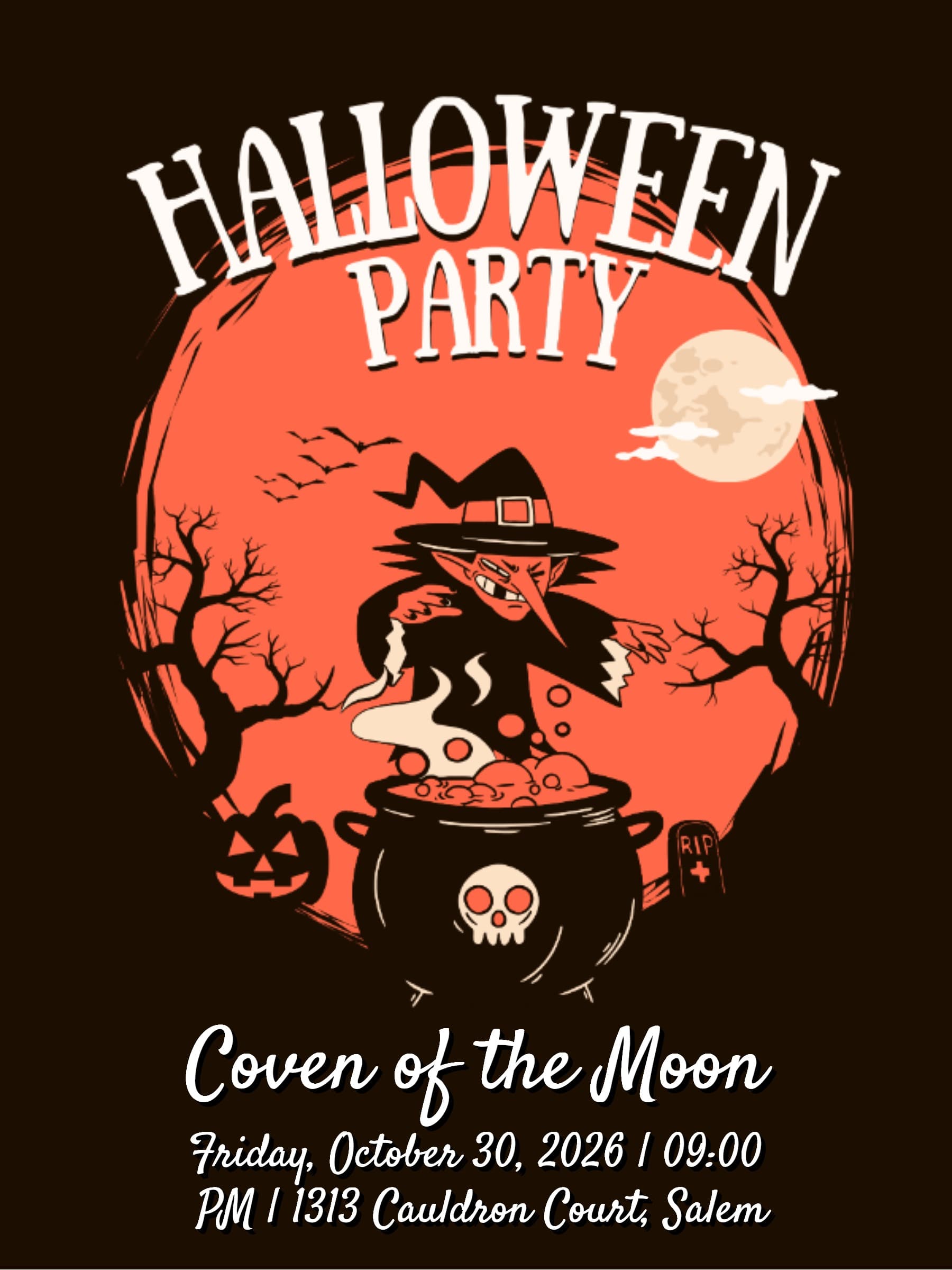 Witch Cauldron Halloween Party
