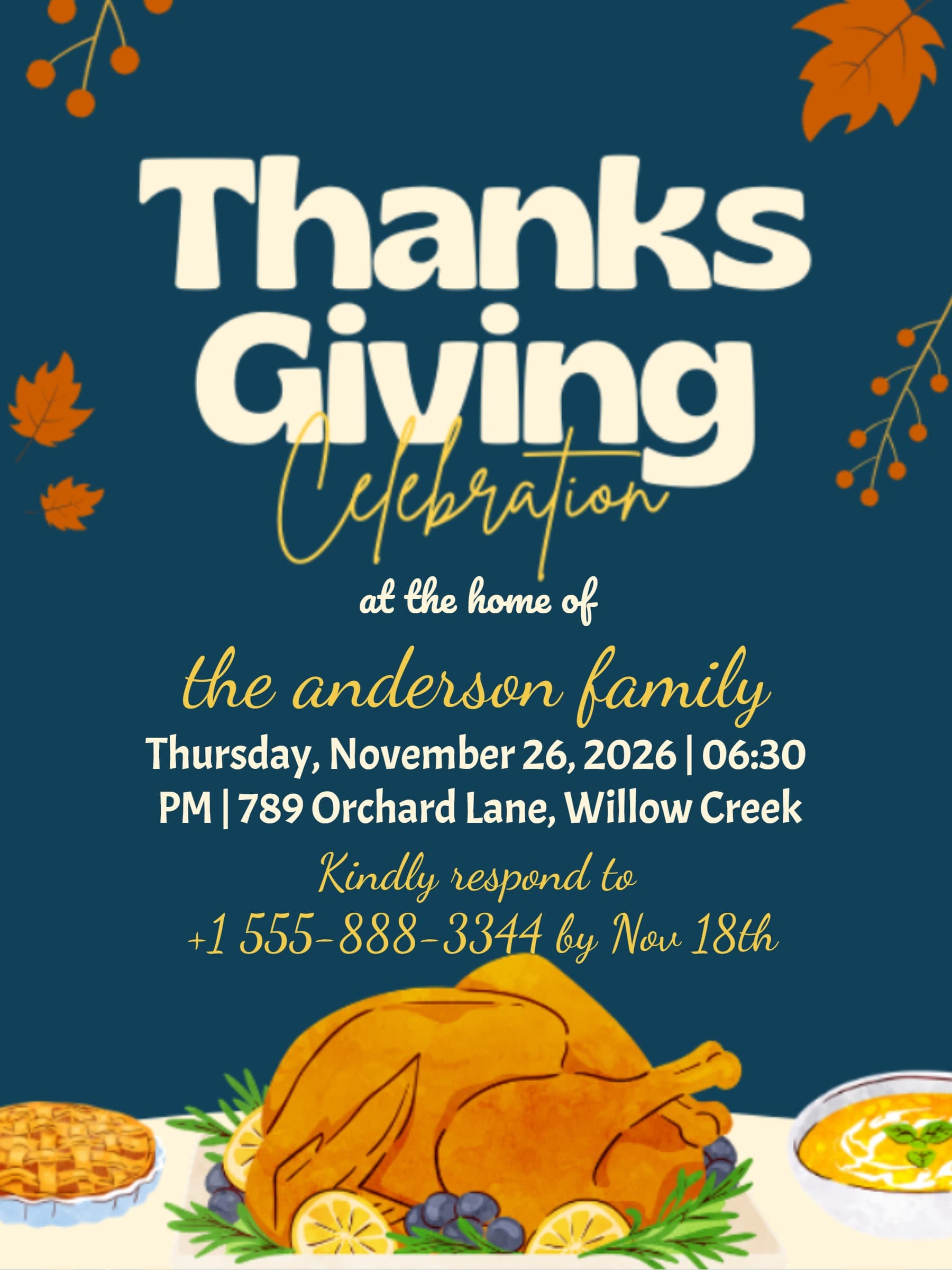 Thanksgiving Roast Turkey Feast