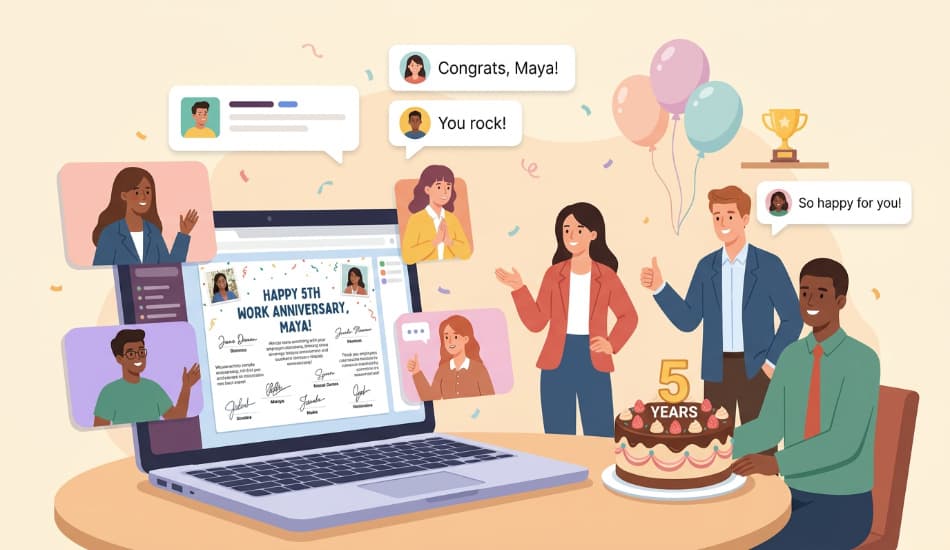 Workaversary: 70 Messages + The Perfect Slack Celebration