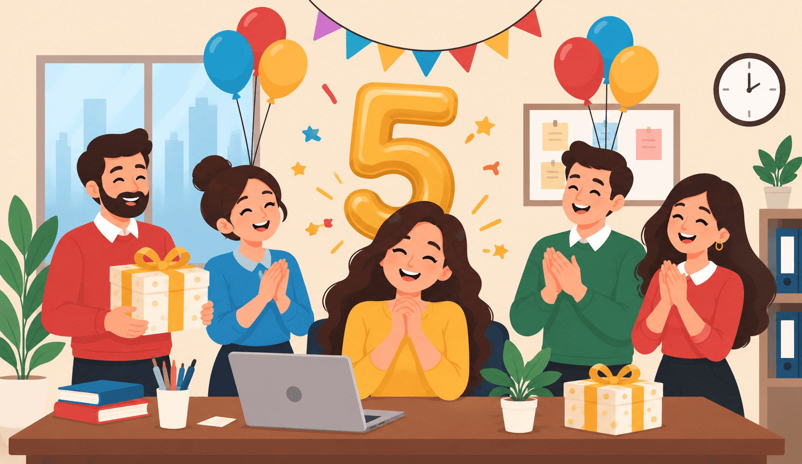 5 Year Work Anniversary Messages (Plus 1 & 10 Year Wishes)
