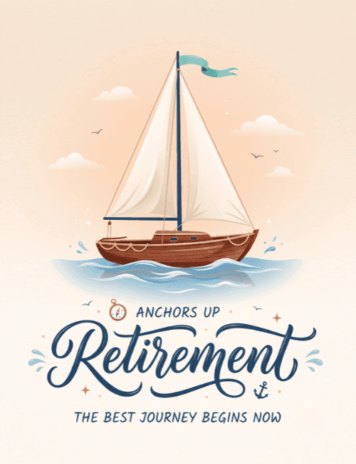 Anchors Up Retirement The Best Journey Begins Now Card