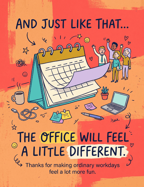 And Just Like That Farewell Card