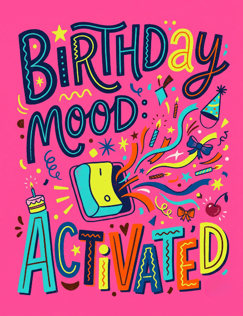 Birthday Mood Activated Celebration Card