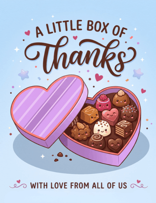 A Little Box of Thanks Card