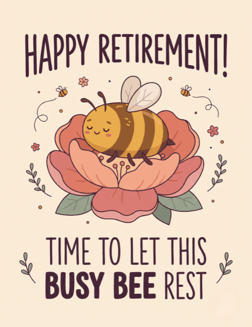 Let This Busy Bee Rest Card