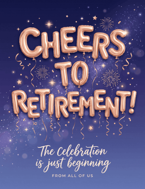 Cheers to Retirement Celebration Card