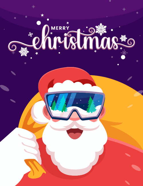 Cool Santa Christmas Card