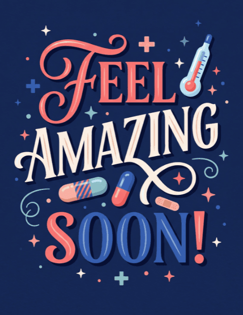 Feel Amazing Soon Get Well Card