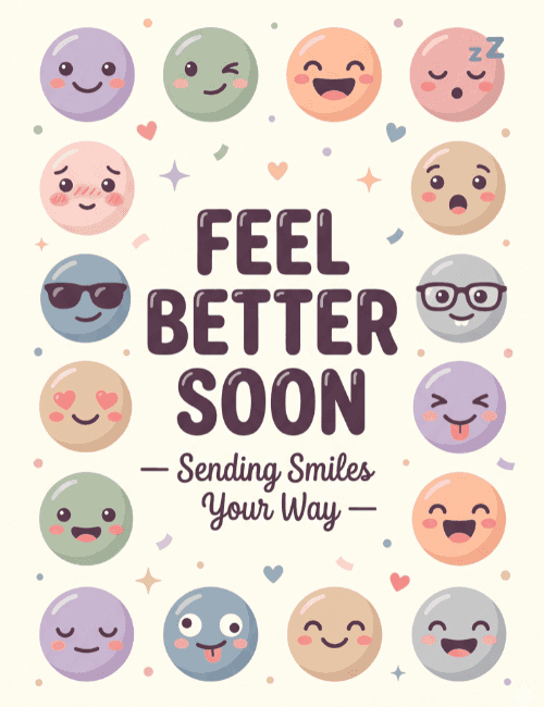 Feel Better Soon Smiles Card