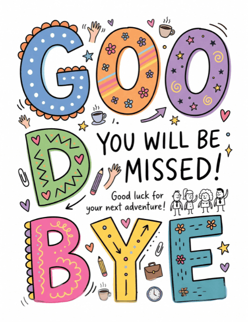 Good Luck You Will Be Missed Card