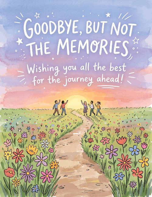 Goodbye But Not the Memories Card