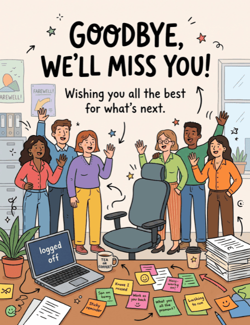 Goodbye We’ll Miss You Farewell Card