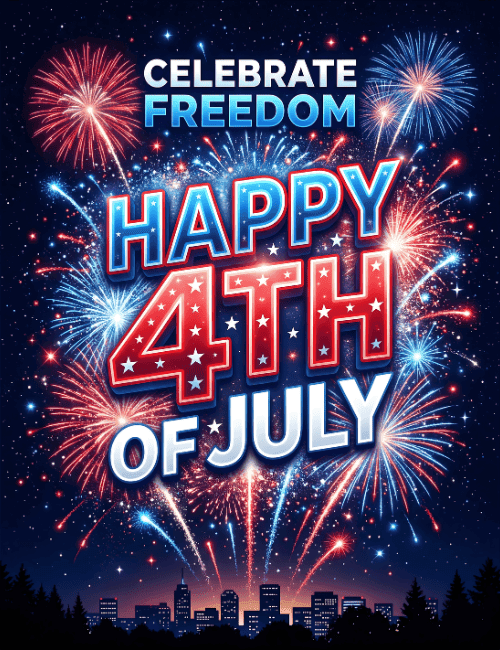 Happy 4th of July Celebrate Freedom Card