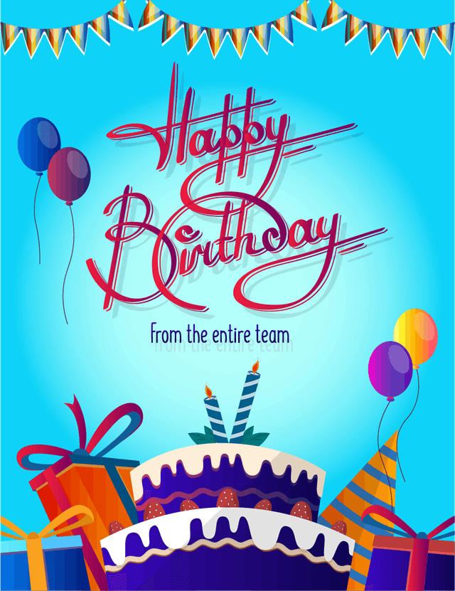Happy Birthday From the Entire Team Card