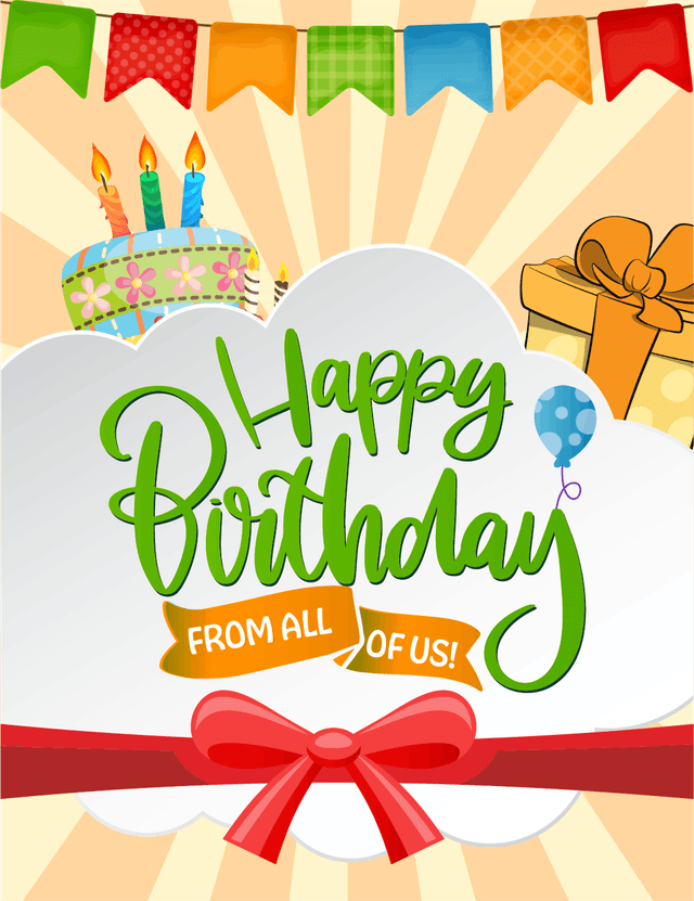 Happy Birthday From All of Us Card