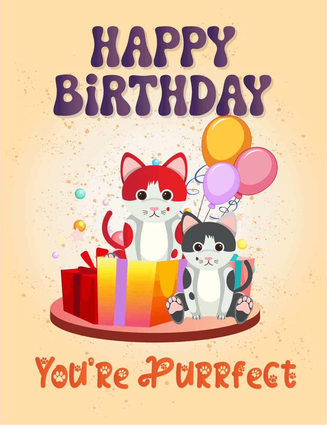 Happy Birthday Youβre Purrfect