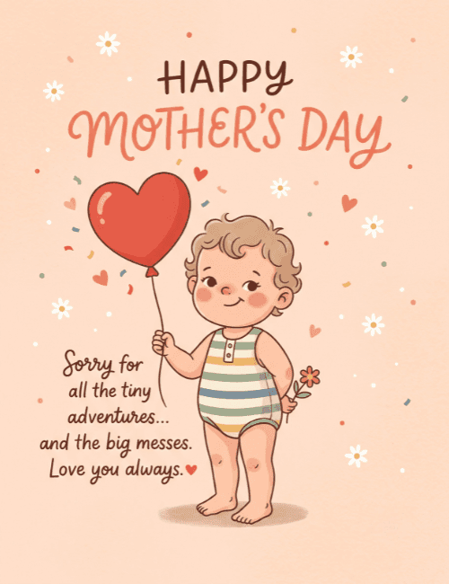 Happy Mother's Day Sorry Card