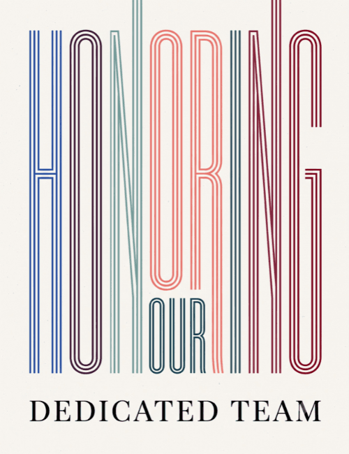 Honor Our Dedicated Team Appreciation Card